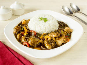 Chinese Chicken Pepper Steak n Rice