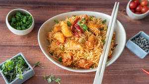 Chilli Garlic Fried Rice - Chicken