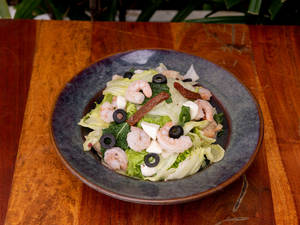 Prawn Buffalo Mozzarella Caesar Salad