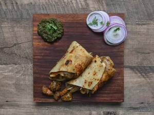 Mutton Boti Kebab Roll.