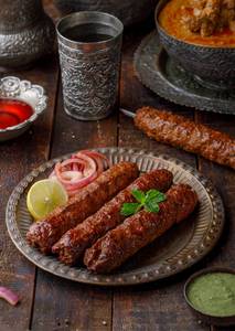 Chicken Seekh Kebabs ( 10 Pcs ) ( Med Spicy ) 