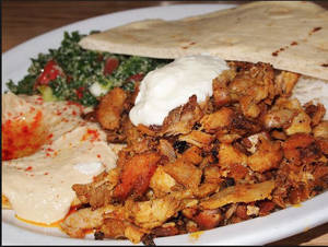 Mexican shawarma plate