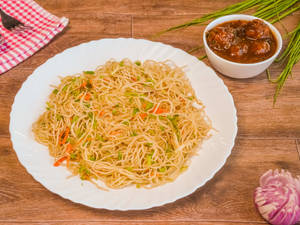 Veg Hakka Noodles & Veg Manchurian (Serves One Person)