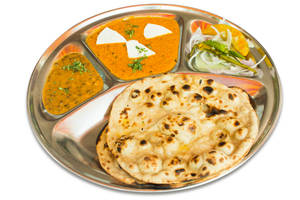 Roti Thali(with choice of 2 veg.) (2 Pcs Roti )