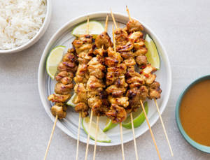 Chicken Satay In Peanut Butter