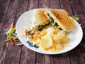 Creamy Corn & Spinach Ciabatta Sandwich (2 Pcs)