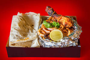 Tandoori Chicken Special Leg With 2 Rumali Roti