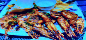 Stuffed Grilled Prawns