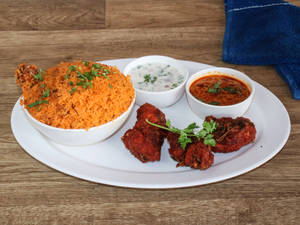 Ambur Chicken Biryani + Kebab (3 Pcs)