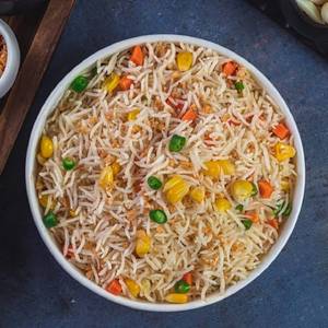 Coriander Burnt Garlic Veg Rice [Serves 1- 2]
