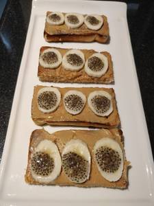 Peanut Butter,Banana And Chia Toast