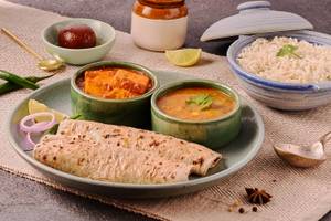 Homely Paneer Masala Thali with  Sweet  (serve 1)