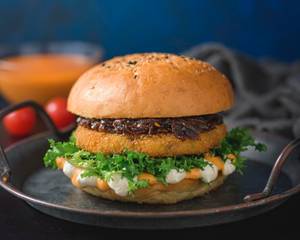 Veg cheese paneer burger