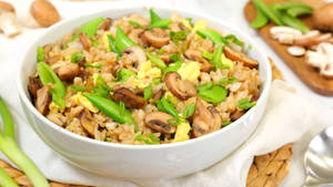 Garlic mushroom fried rice