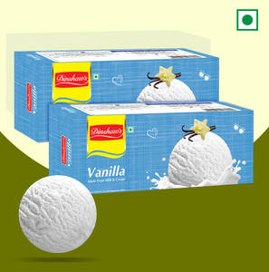 Ball Ice Cream Vanilla And Strawberry, Pack Size: 100ml Ball Ice Cream Packs