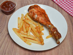 Grilled Chicken (2 Pcs) + French Fries +cold Drinks Combo      