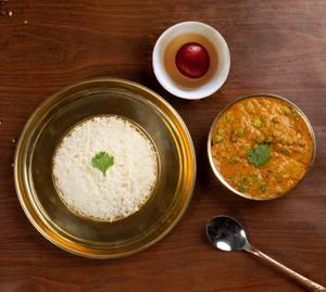 Aloo Mutter Rice Thali Combo