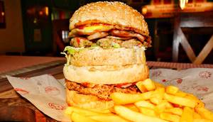 Super Oink Burger Double Decker