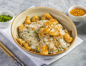 Burnt Garlic Prawns Rice