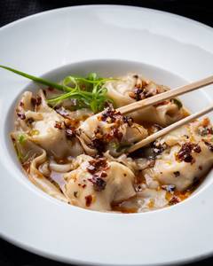 Steamed Wantons With Crispy Chilli Oil