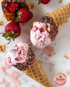Very Berry Strawberry Cone ( Ice Cream)