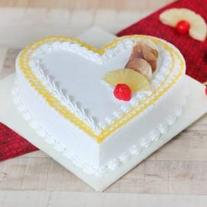 Heart Shape Pineapple Cake
