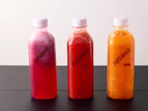 Watermelon Juice + Papaya Juice + Pomegranate Juice