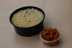 Rasam Rice + Chicken Kheema