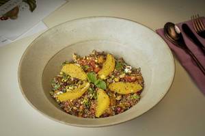 Butternut Squash Quinoa Goat & Cheese Salad