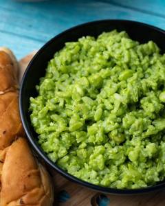 Edamame and Truffle Risotto With Mascarpone