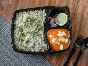 Veg Pulao with Chicken Butter Masala