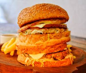 Breakfast Oink Burger Double Decker