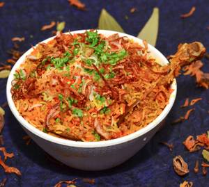 Chicken Biryani and papad