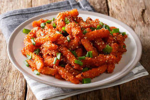 Honey chilli potato