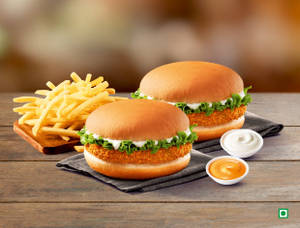2 X Veg Krispers Burger Meal