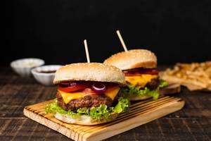 Porto Bella Mushroom & Chicken Burger