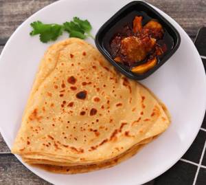 Plain Paratha (2 Pcs With Curd & Butter and Pickle)