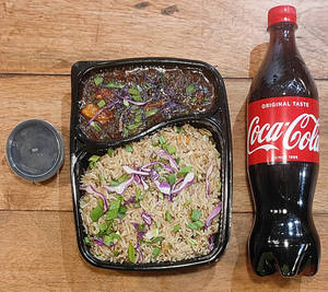 Exotic Chicken Fried Rice + Chicken Chilli + Coke