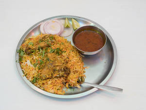 Chicken Biryani(2 Pcs)(Served with Salan and Onion)