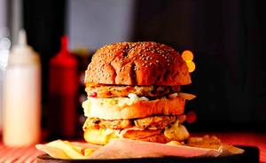 Bbq Chicken Burger Double Decker