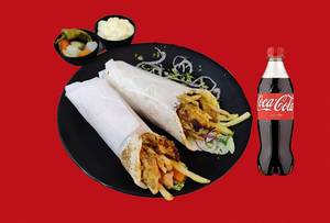 2 Chicken Shawarma Wrap  And 1 Coke Combo