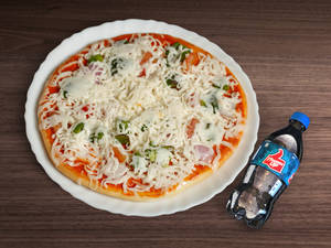 Veg Pizza + pepsi/thumpsup 250ml