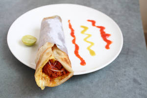 Chicken Kathi Roll With Egg Wrap