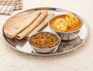 Masala Egg Curry and Homestyle Amritsari Dal Meal
