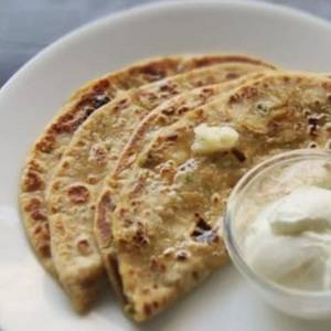 2 Aloo Paratha + 1 Curd