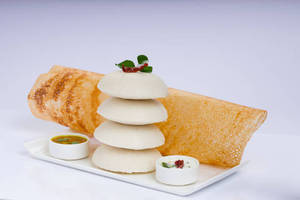 1 Masala Dosa With Idli (2 Pcs)