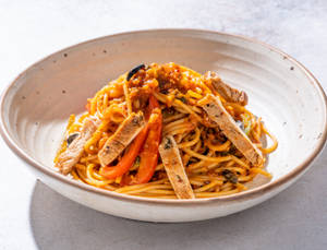 Shredded Chicken Spaghetti