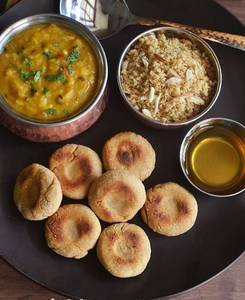 Dal Bati With Deshi Ghee