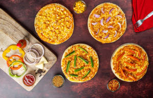 Combo Of Four Pizza-single Topping-veg