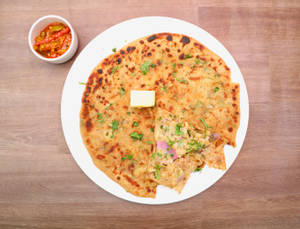 Aloo Pyaz Parantha Desi Ghee
